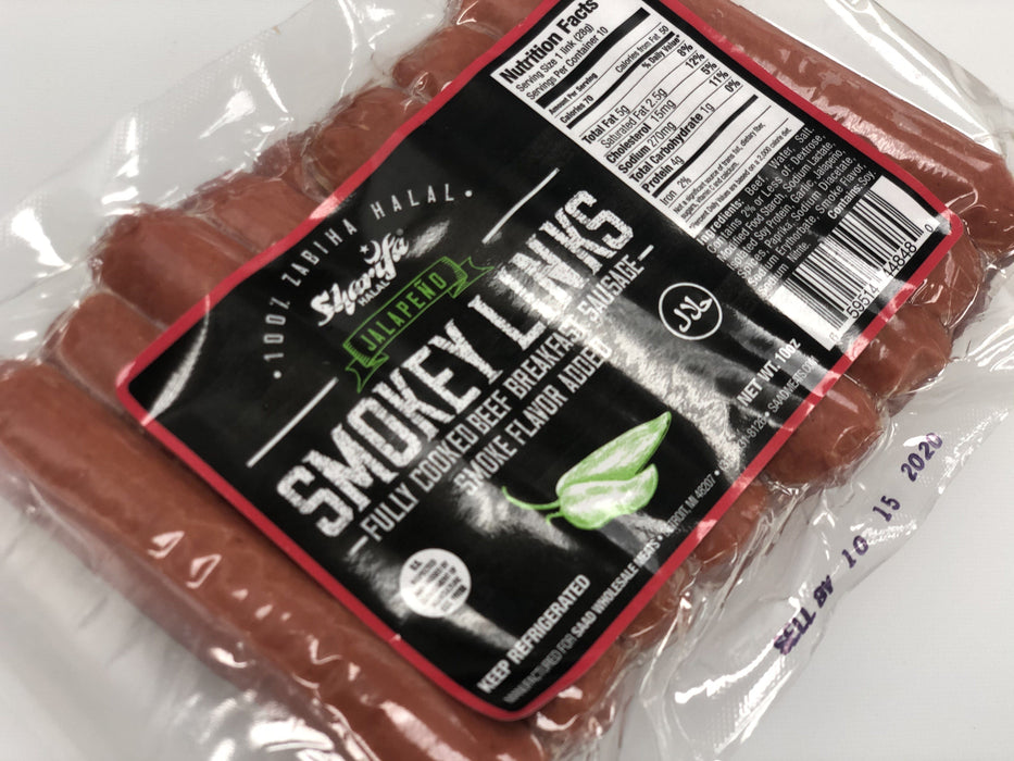 Sharifa Halal Beef Smokey Links Hot - WeGotMeat- Columbus Ohio Halal Meat Delivery