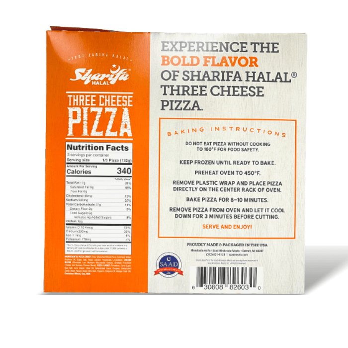 Sharifa Halal Three Cheese Pizza